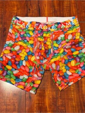 American Eagle Outfitters Men’s Multicolor Jellybean Print Athletic Shorts